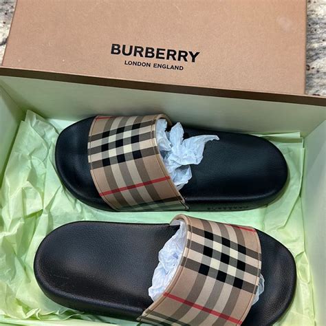 burberry woman slides|burberry slides outfit.